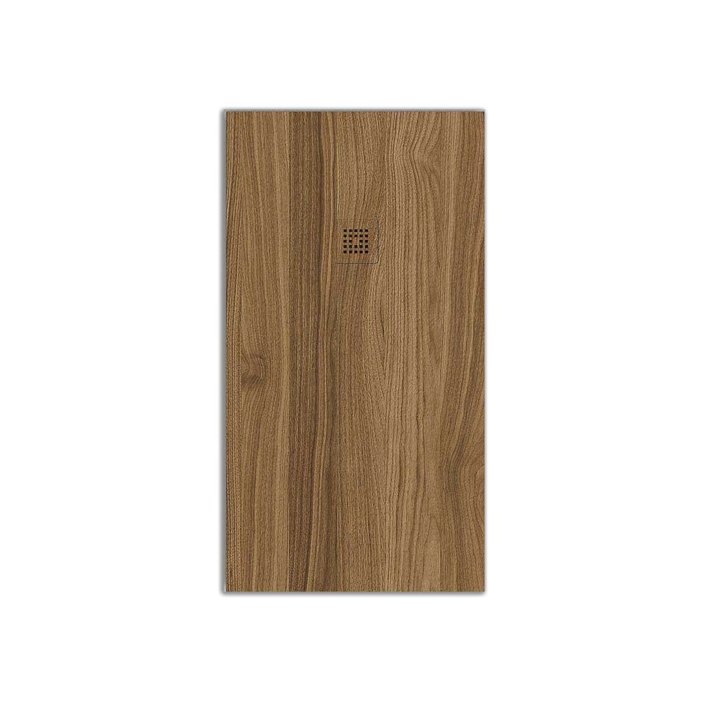 Base de duche em resina textura ardósia Acabamento efeito Cherry Wood – antiderrapante STONE 3D moderno - Image 2