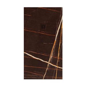 Base de duche em resina com textura ardósia. Efeito mármore de cobre do Saara – antiderrapante STONE 3D moderno