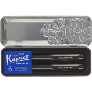 Set Moleskine/Kaweco Tinta Permanente + Ballpen + Recargas - Preto