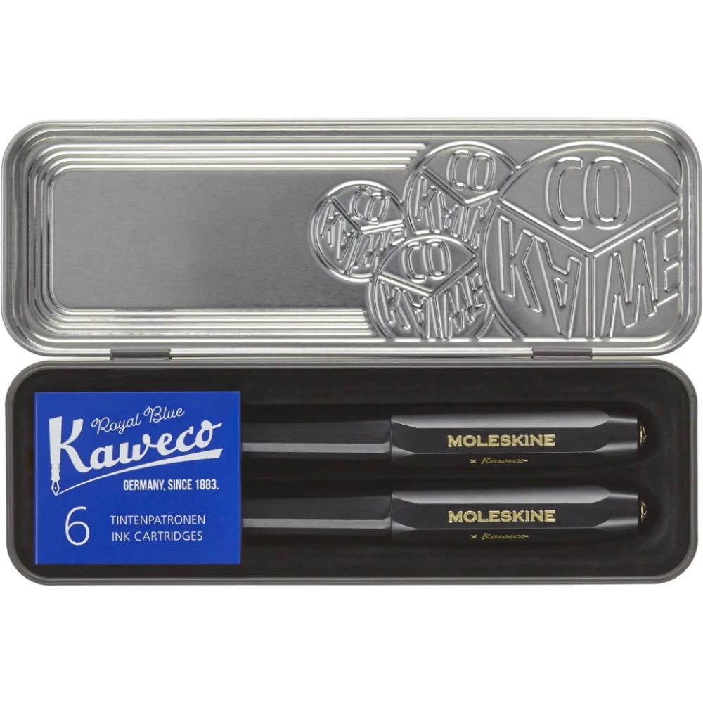 Set Moleskine/Kaweco Tinta Permanente + Ballpen + Recargas - Preto - Image 2