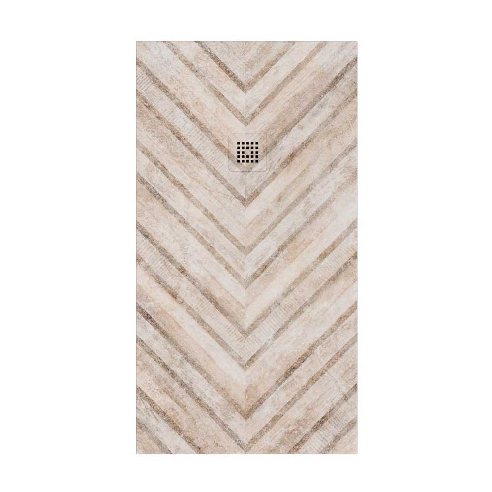 Base de duche em resina Art-Deco com textura de ardósia Hall. STONE antiderrapante 3D moderno - Image 2