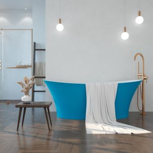 Banheira autônoma ALYA superfície sólida oval 170×78.6 cm