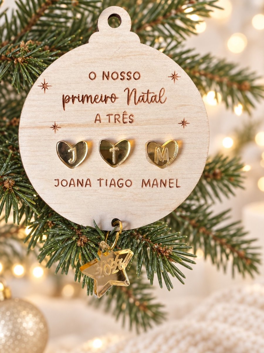 Enfeite de Natal Personalizado – O Nosso Primeiro Natal - Image 2