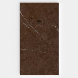 Base de duche em resina com textura de ardósia. Efeito mármore Dark – moderno STONE 3D antiderrapante
