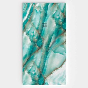 Base de duche em resina com textura de ardósia. Efeito mármore Green – moderno STONE 3D antiderrapante
