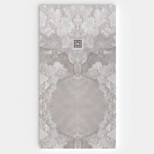 Base de duche em resina com textura de ardósia. Efeito mármore Napoleon – moderno STONE 3D antiderrapante