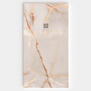 Base de duche em resina com textura de ardósia. Efeito mármore Venato – moderno STONE 3D antiderrapante