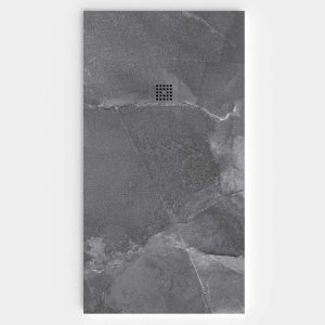 Base de duche em resina com textura de ardósia. Efeito mármore Zarza – moderno STONE 3D antiderrapante