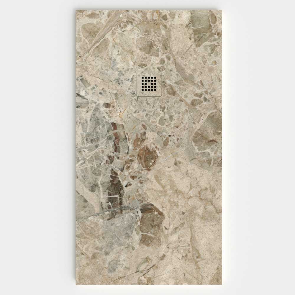 Base de duche em resina com textura de ardósia. Efeito mármore Janti – moderno STONE 3D antiderrapante - Image 2