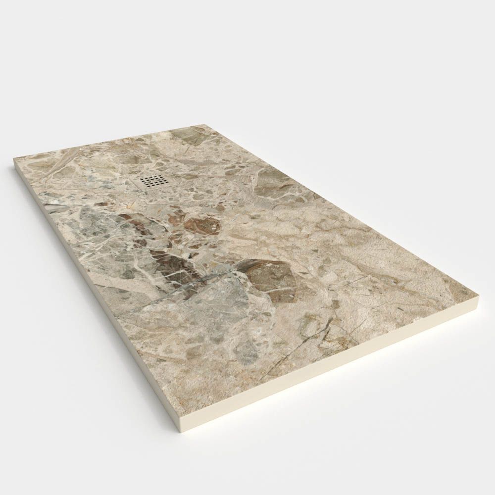 Base de duche em resina com textura de ardósia. Efeito mármore Janti – moderno STONE 3D antiderrapante - Image 3