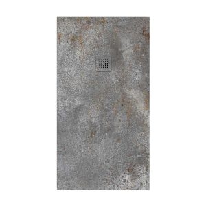 Base de duche em resina com acabamento em textura ardósia com efeito Cement Iron e outras cores – antiderrapante STONE 3D modern