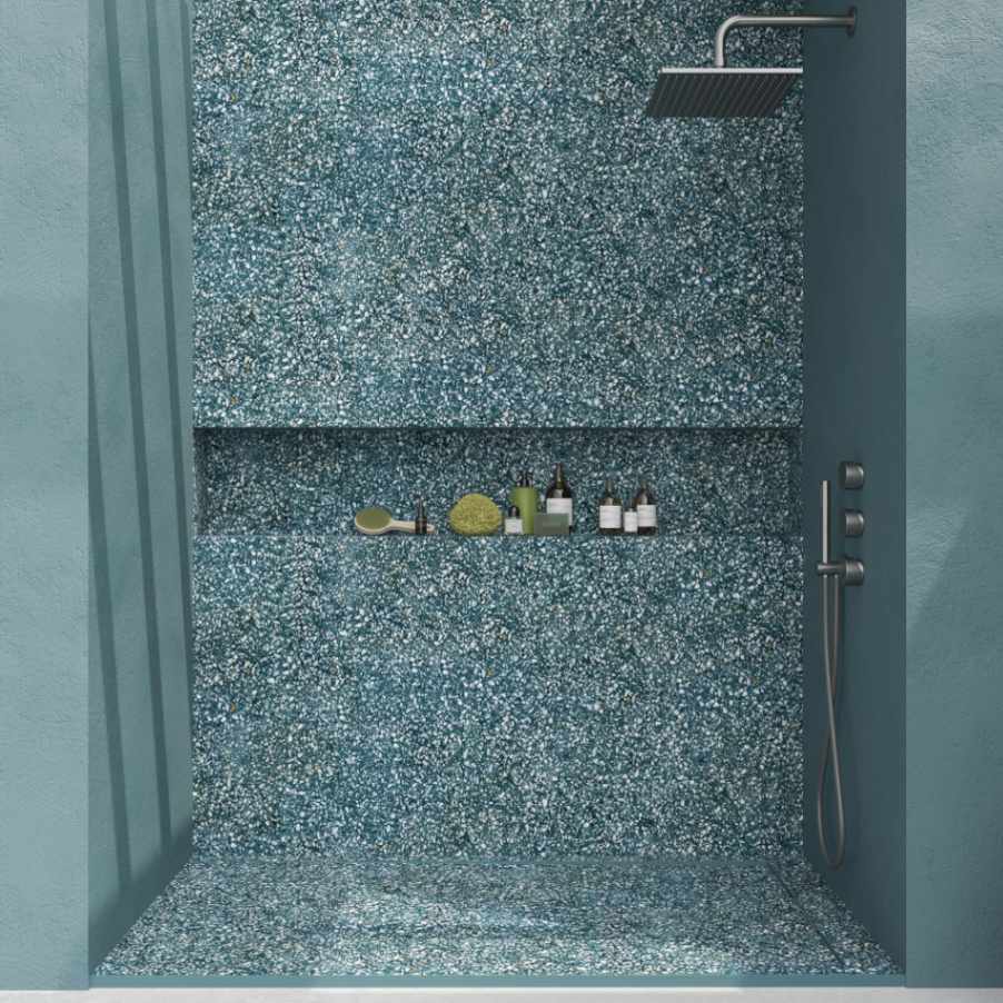 Painel de revestimento de paredes de casas de banho MSCOMPACT efeito terrazzo BISSAZA - Image 2