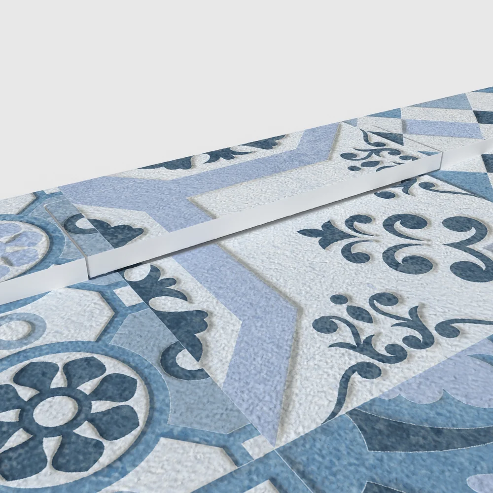 Base de duche em resina efeito 3D mosaico imitação hidraulico ALBARYZ – antiderrapante PLASTER 3D moderno - Image 4