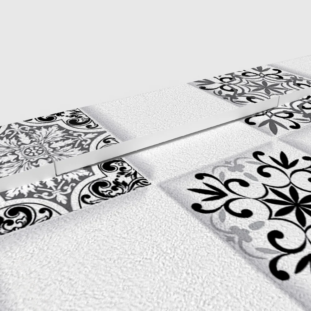 Base de duche em resina efeito 3D mosaico imitação hidraulico LUMIRA – antiderrapante PLASTER 3D moderno - Image 4
