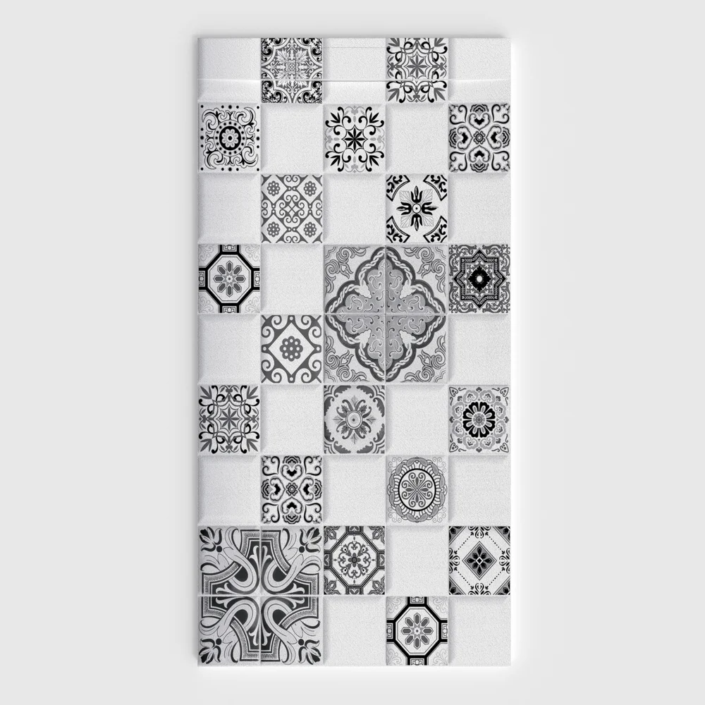 Base de duche em resina efeito 3D mosaico imitação hidraulico LUMIRA – antiderrapante PLASTER 3D moderno - Image 2