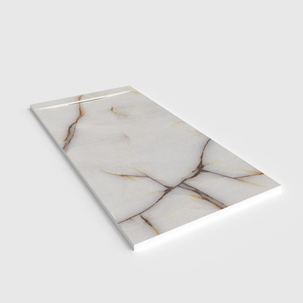 Base de duche em resina efeito mármore PALLENZIA – antiderrapante PLASTER 3D moderno - Image 3