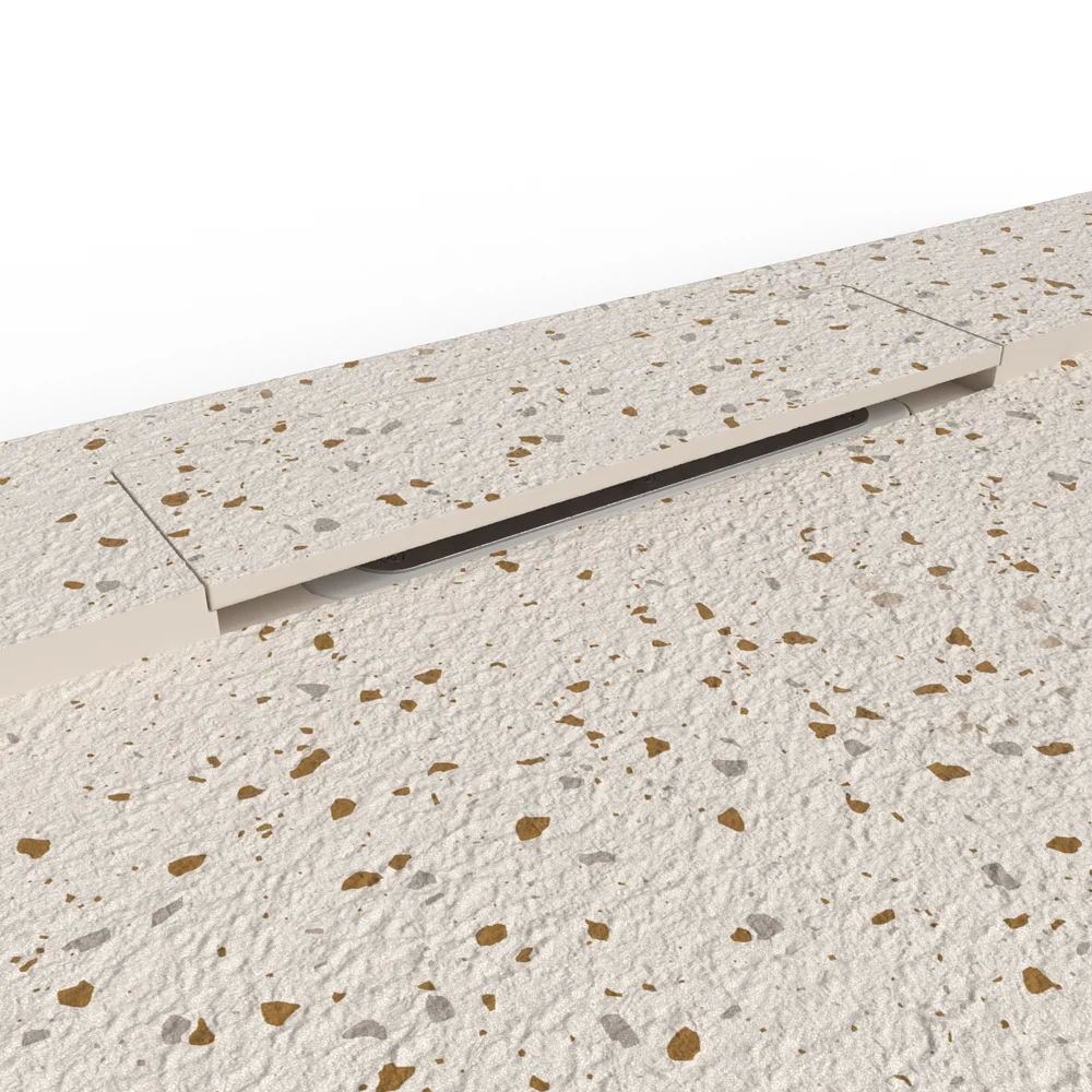 Base de duche em resina efeito 3D mosaico imitação terrazo BLEND – antiderrapante PLASTER 3D moderno - Image 4