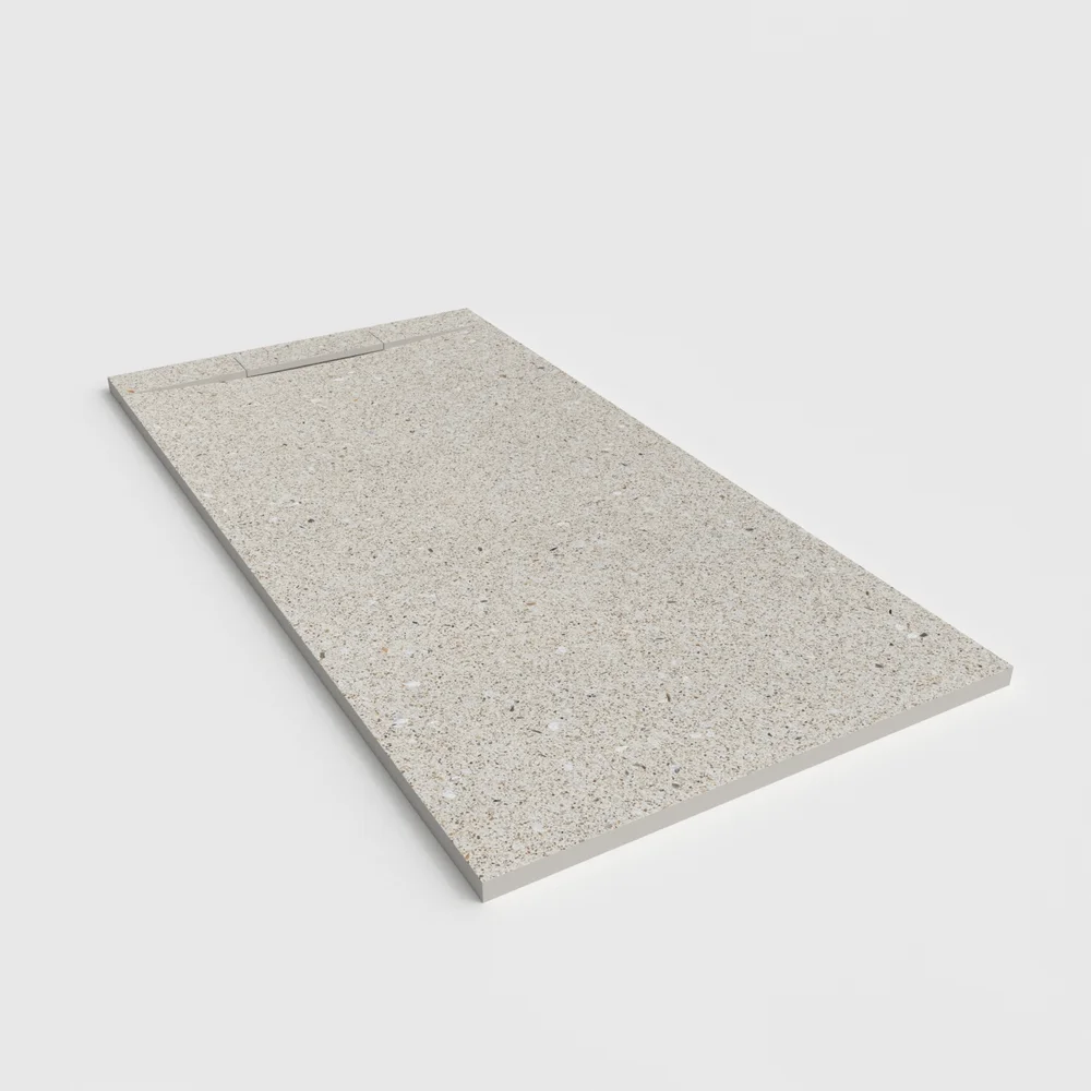 Base de duche em resina efeito 3D mosaico imitação terrazo CONCRETE – antiderrapante PLASTER 3D moderno - Image 3