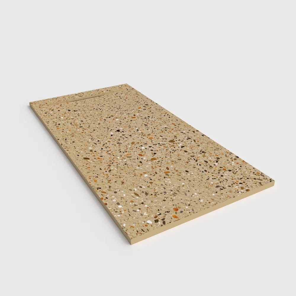 Base de duche em resina efeito 3D mosaico imitação terrazo FRACTILIO – antiderrapante PLASTER 3D moderno - Image 3