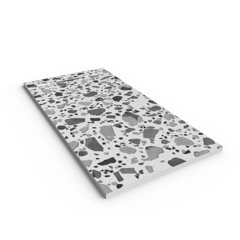 Base de duche em resina efeito 3D mosaico imitação terrazo SPECKLED – antiderrapante PLASTER 3D moderno - Image 3