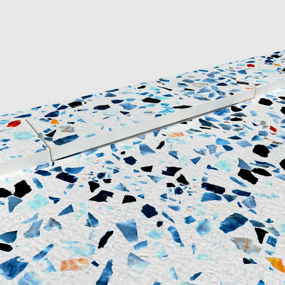 Base de duche em resina efeito 3D mosaico imitação terrazo SPICOLATO – antiderrapante PLASTER 3D moderno - Image 4