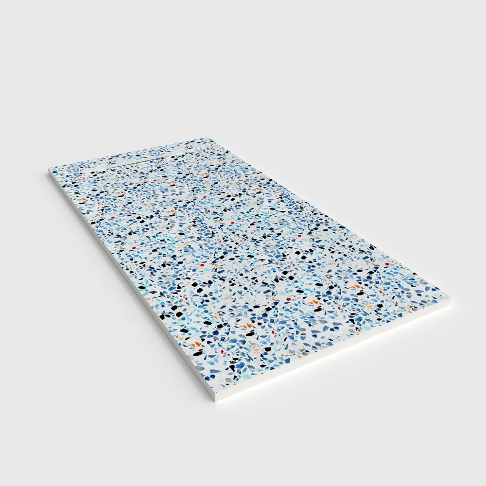 Base de duche em resina efeito 3D mosaico imitação terrazo SPICOLATO – antiderrapante PLASTER 3D moderno - Image 3